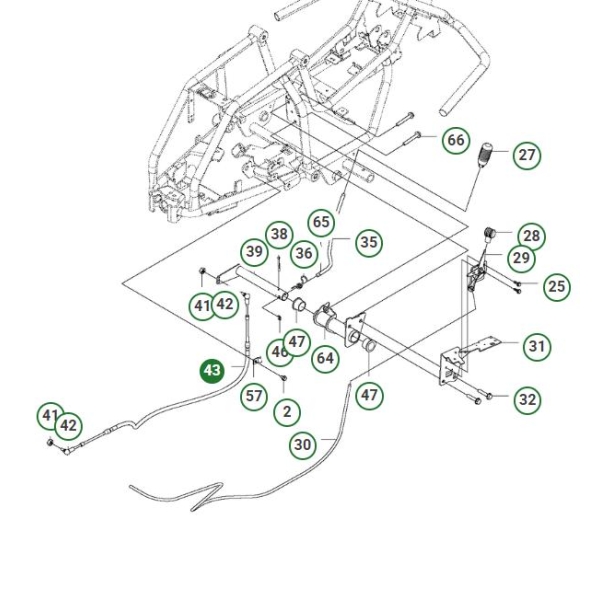 Gasswire / Drivvaier Husqvarna hydrostat Lengde 1090 mm - Bilde 3