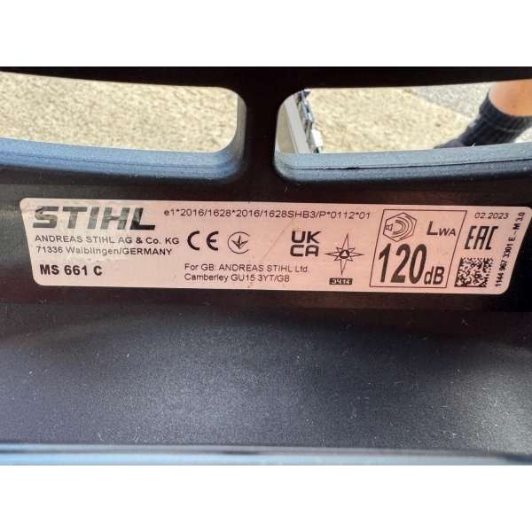 Brukt / Demo Stihl MS 661 C-M W m/ 28" sverd - Bilde 7