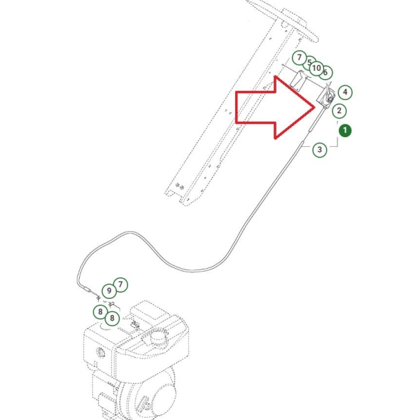 Throttle control (gass kontroll) til vibroplate - Bilde 2