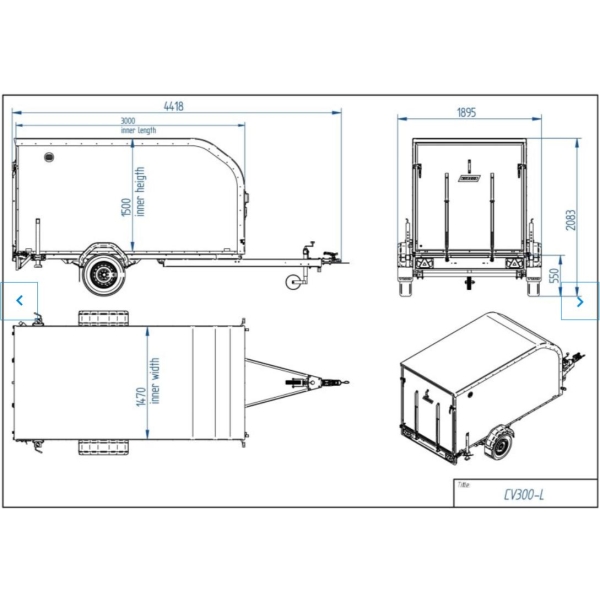 Utleie skaphenger 750 kg - Bilde 7