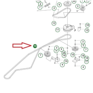 Drivreim til klippepadde Husqvarna P 524