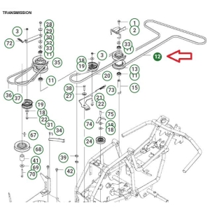 Drivreim til klippepadde R 112 + +