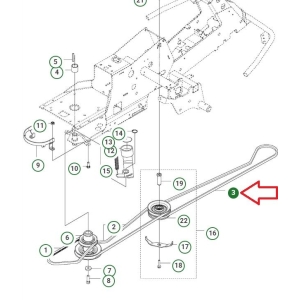 Drivreim til klippepadde Husqvarna 214, 216 ++
