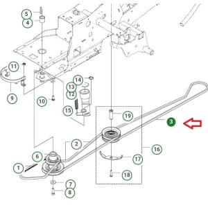 Drivreim til klippeaggregat