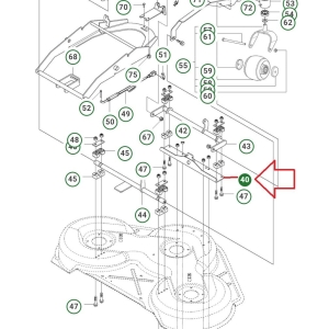Feste klippepanne, Husqvarna Bracket Assy, Cutting Deck Hus - 5819156-01