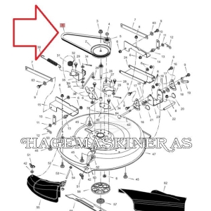 Reim gressklipper 45" x 1/2" (Murray 37X111MA)