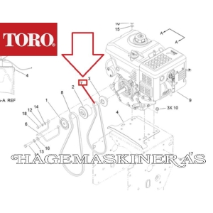 Toro fremdriftsreim snøfres 119-1564