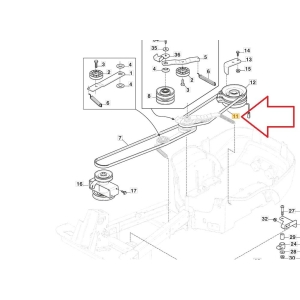 Pto Drive Belt, 1134-9172-01