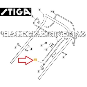 Stiga fremdrift wire, 381030143/0