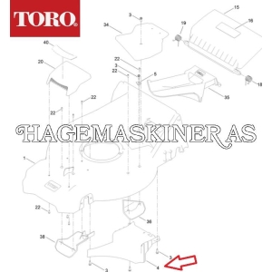 Utkastleder / Føringskanal Toro 144-0233