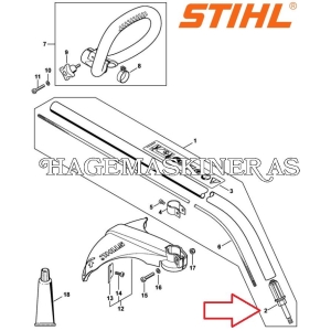 Kraftuttak / lager Stihl FS 38, FS 40, FS 50 + + +, 41446405900