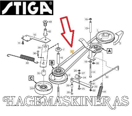 Drivreim PTO Stiga, 1134-9135-01