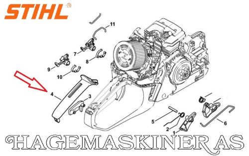 Håndtaksdeksel, Stihl MS 231, MS 241, MS 251, 11437910600